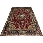 290 x 200cm Hand-Knotted Persian Tabriz Hunting Scene Wool Rug - Image 2