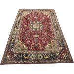 290 x 200cm Hand-Knotted Persian Tabriz Hunting Scene Wool Rug - Image 3