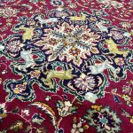 290 x 200cm Hand-Knotted Persian Tabriz Hunting Scene Wool Rug - Image 8