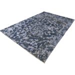 Ultra Vintage Reload Grey Navy Wool Rug