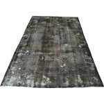 290 x 196cm Hand Knotted Ultra Vintage Reload Black Wool Rug - Image 2
