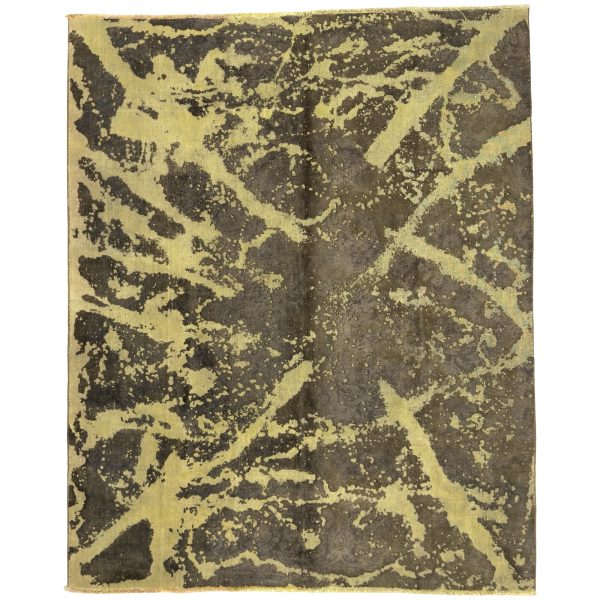 270 x 215cm Hand Knotted Ultra Vintage Reload Mustard Wool Rug