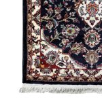400 x 80cm Persian Kashan Design Machine Made Navy Hallway Runner Rug - Image 3