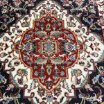 400 x 80cm Persian Kashan Design Machine Made Navy Hallway Runner Rug - Image 7