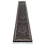 400 x 80cm Persian All Over Afshan Design Machine Made Navy Runner Rug