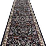 400 x 80cm Persian All Over Afshan Design Machine Made Navy Runner Rug - Image 4