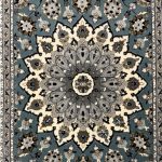 400 x 80cm Persian Mashad Floral Design Blue Carpet Runner Rug - Image 6