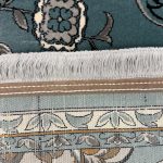 400 x 80cm Persian Mashad Floral Medallion Design Blue  Runner Rug - Image 8