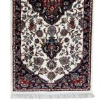 400 x 80cm Iranian Kashan Design Medallion Cream/Red Runner Rug - Image 3