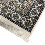 400 x 80cm Persian Nain Design Fine Machine Made Navy Rug - Image 6