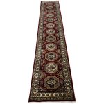 400 x 80cm Turkish Afghan Kazak Design Red Runner Rug