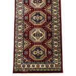 400 x 80cm Turkish Afghan Kazak Design Red Runner Rug - Image 2