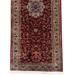 400 x 80cm Persian Mashad Floral Medallion Design Soft Red Runner Rug - Image 3
