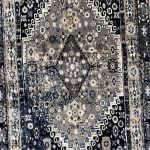 400 x 80cm Persian Vintage Design Machine Made Blue Runner Rug - Image 4