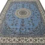 400 × 300 cm Luxury Blue New Nain Style Persian Rug - Image 4