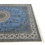 400 × 300 cm Luxury Blue New Nain Style Persian Rug - Image 8
