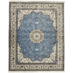 400×300 cm Luxury Sky Blue Isfahan Persian Rug