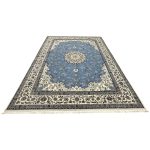 400×300 cm Luxury Sky Blue Isfahan Persian Rug - Image 2
