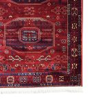 600 x 80cm Afghan Elephant Foot Design Red Runner Rug - Image 3