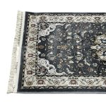 600 x 80cm Persian Mashad Floral Design Grey Runner Rug - Image 7