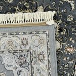 600 x 80cm Persian Mashad Floral Design Grey Runner Rug - Image 8