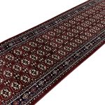 600 x 80cm Maroon Bokhara Machine Made Runner Rug - Image 5
