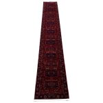 600 x 80cm Afghan Elephant Foot Design Red Runner Rug
