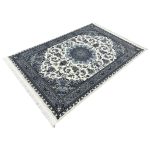 230 x 160cm Persian High Quality Cream Nain Medallion Design  Rug - Image 3