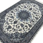 230 x 160cm Persian High Quality Cream Nain Medallion Design  Rug - Image 5