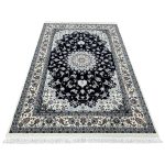 230 x 160cm Persian Nain Design Fine Machine Made Navy\Cream Rug - Image 2