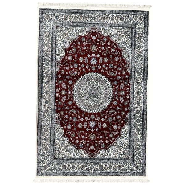 230 x 160cm Persian Red Nain Design Fine Quality Machine Made Rug