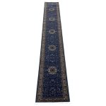 600 x 80cm Persian Kashan Style Soft Blue Runner Rug