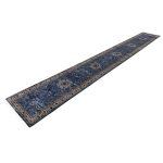 600 x 80cm Persian Kashan Style Soft Blue Runner Rug - Image 2