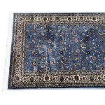 600 x 80cm Persian Kashan Style Soft Blue Runner Rug - Image 7