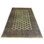 Hand Knotted Green Karachi Bokhara Rug