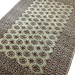 Hand Knotted Green Karachi Bokhara Rug