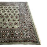 Hand Knotted Green Karachi Bokhara Rug