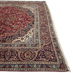 412 x 270cm Kashan Hand Knotted Persian Red Medallion Rug - Image 7
