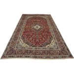 412 x 270cm Kashan Hand Knotted Persian Red Medallion Rug - Image 2