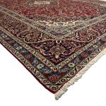 412 x 270cm Kashan Hand Knotted Persian Red Medallion Rug - Image 5