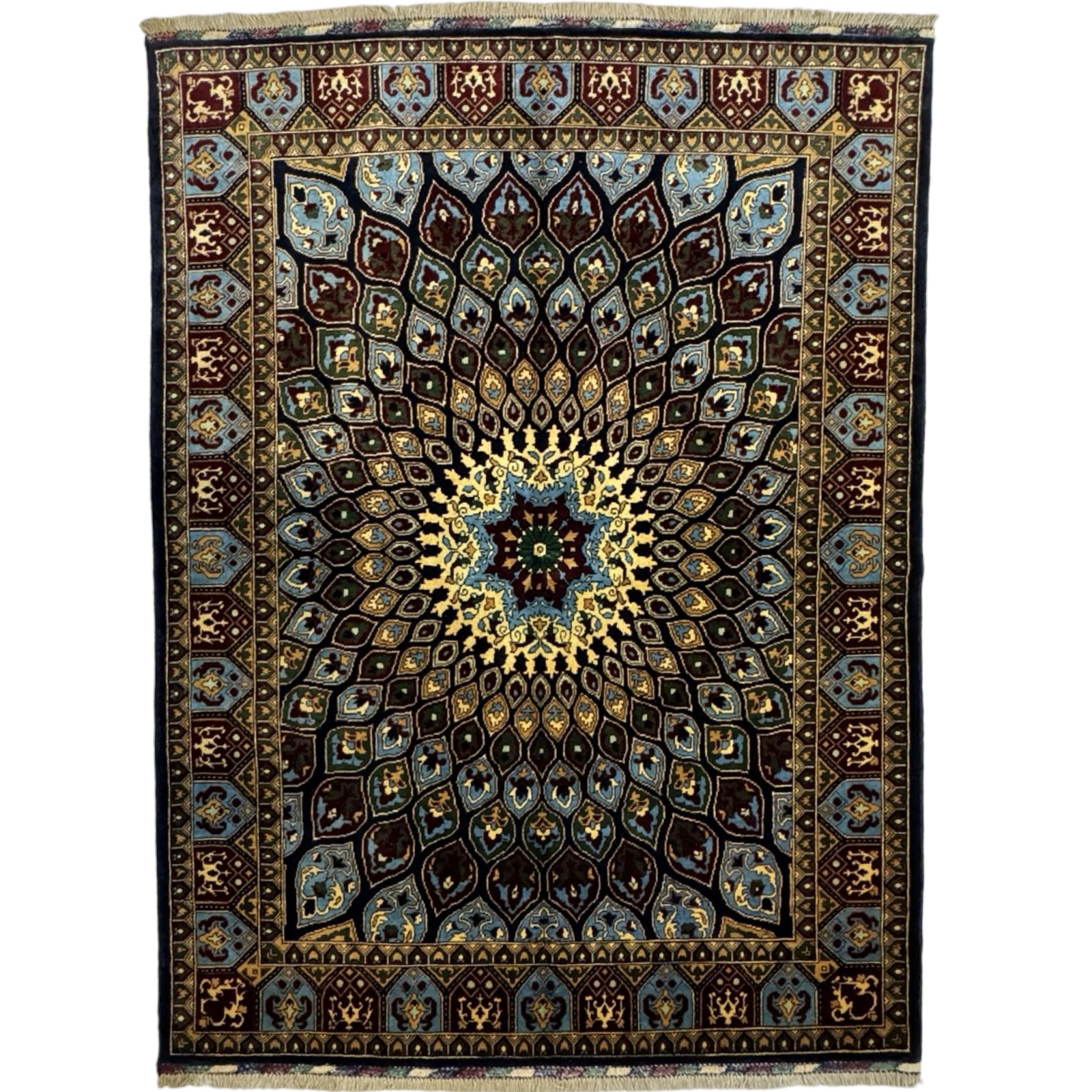 pixelcut_1-2 203 x 150cm Hand Knotted Ariana Domes Design Wool Rug