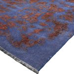 232 x 177cm Ultra Vintage Sapphire Blue & Copper Hand-Knotted Persian Rug - Image 3