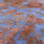 232 x 177cm Ultra Vintage Sapphire Blue & Copper Hand-Knotted Persian Rug - Image 6