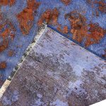 232 x 177cm Ultra Vintage Sapphire Blue & Copper Hand-Knotted Persian Rug - Image 7