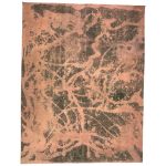 285 x 200cm Ultra Vintage Blush Pink & Charcoal Hand-Knotted Persian Rug