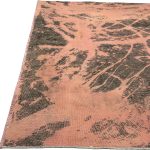 285 x 200cm Ultra Vintage Blush Pink & Charcoal Hand-Knotted Persian Rug - Image 3