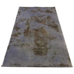 180 x 105cm Ultra Vintage Silver Blue & Taupe Hand-Knotted Persian Runner - Image 2