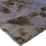 180 x 105cm Ultra Vintage Silver Blue & Taupe Hand-Knotted Persian Runner - Image 5