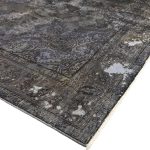 304 x 198cm Luxury Hand Knotted Persian Vintage Rug – Aged Graphite Grey - Image 5
