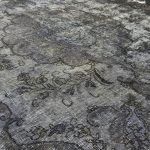 304 x 198cm Luxury Hand Knotted Persian Vintage Rug – Aged Graphite Grey - Image 4